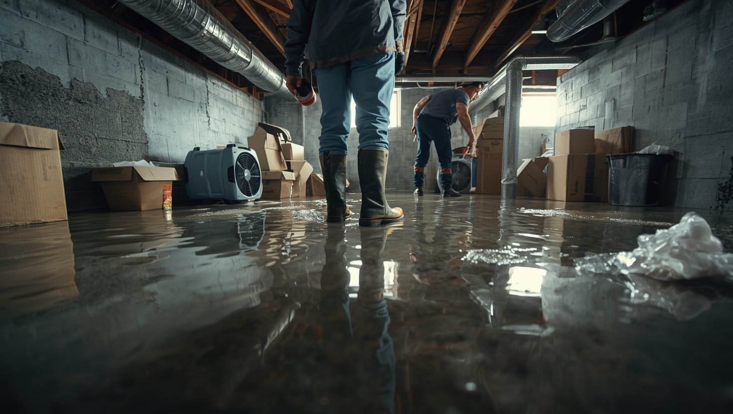 how to deodorize a flooded basement