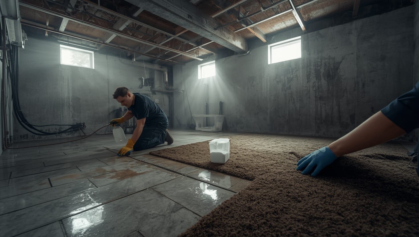 how to deodorize a flooded basement
